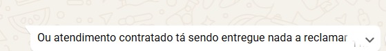 Depoimento de cliente: atendimento contratado sendo entregue, nada a reclamar